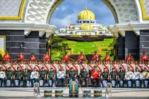 Istiadat pertukaran Pengawal Istana Negara dijalankan dengan penuh tradisi ketenteraan