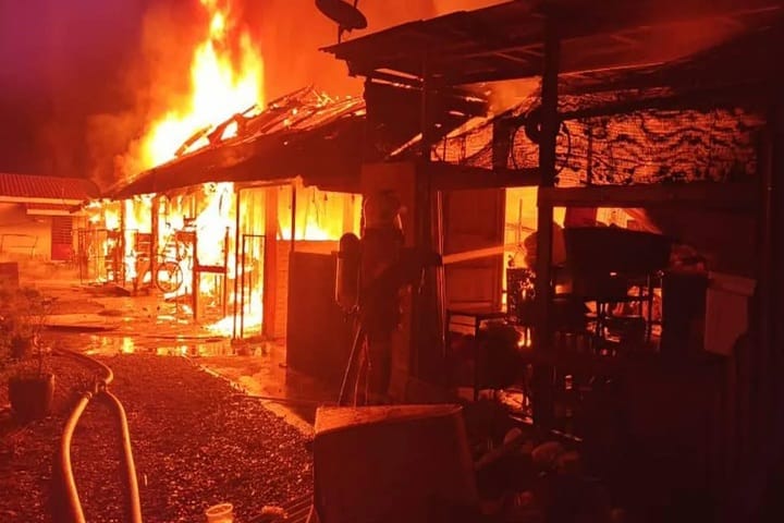 Enam rumah musnah dalam kebakaran di Teluk Intan