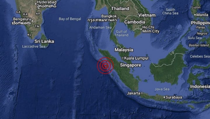 Gempa bumi sederhana landa Sumatera Utara, Indonesia