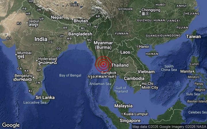 Gempa bumi sederhana landa Pantai Selatan Myanmar