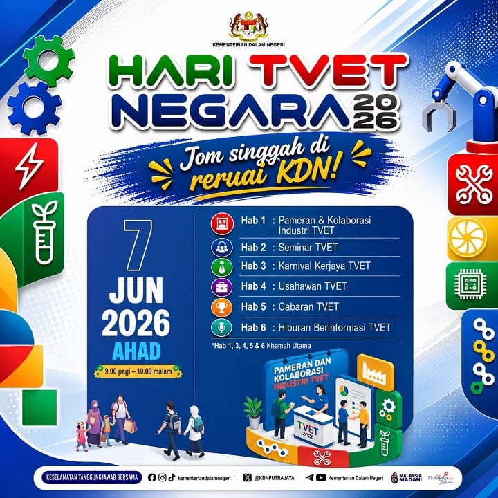 TPM Ahmad Zahid ajak rakyat Malaysia meriahkan sambutan Hari TVET Negara 2026
