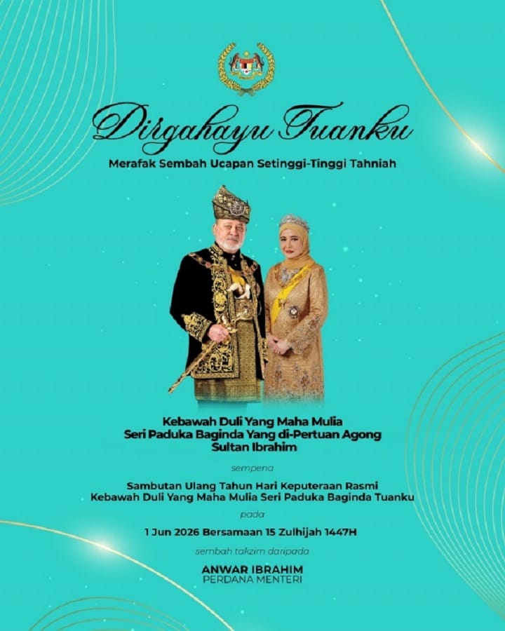 PM Anwar rafak sembah tahniah sempena Ulang Tahun Keputeraan Rasmi Agong PM Anwar rafak sembah tahniah sempena Ulang Tahun Keputeraan Rasmi Agong